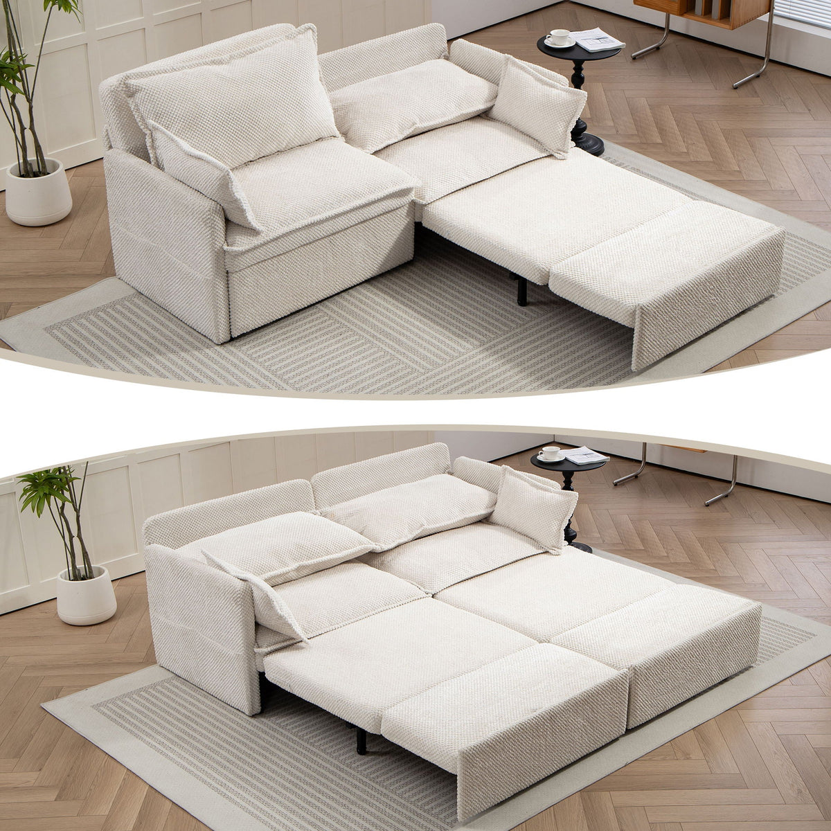 Pull Out Sofa Bed, Convertible Sleeper Sofa Couch, Side Storage, And USB / C - Type Charging Ports Chair - view 9