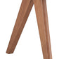 Natural Wood Armchair and Matching Square End Table, 2-Piece Living Room Set