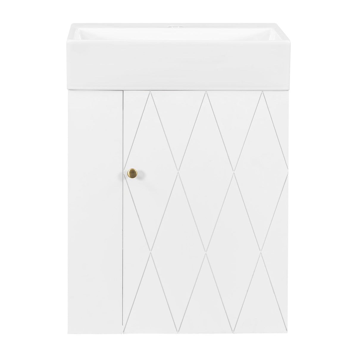 20 Inch Bathroom Vanity with Ceramic Sink