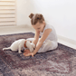 MAVAL Burgundy Washable Area Rug 4x6