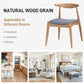 Set of 2 Rubberwood Dining Chairs with Ergonomic Backrest