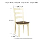Woodanville - Dining Room Side Chair (Set of 2) - Cream / Brown