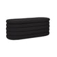 Fuji 49" Upholstered Oval Storage Bench, Ebony