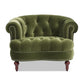 La Rosa Victorian Tufted Upholstered Accent Chair, Olive