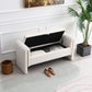 Modern Teddy Upholstered Large Bed End Bench With Arms And Storage - view 22
