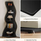 69.8" Height 5-Tier Wavy Bookshelf