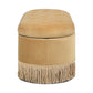 Melinda 48.5" Oval Tufted Bullion Fringe Storage Bench