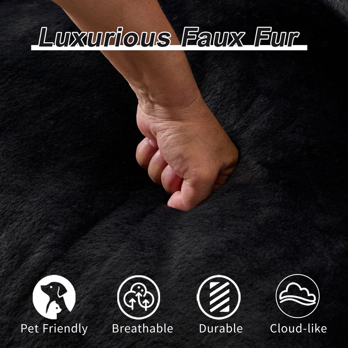 Giant Bean Bag Couch, Ultra Soft Fluffy Loveseat For Living Room - view 23