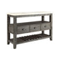 Merel - Server - White Marble Top & Gray Oak