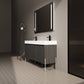 60" Freestanding Bathroom Vanity with Resin Double Sink