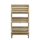 Modern Rattan 3 Door Shoe Rack Cabinet for Entryway