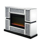 Noralie - 48" X 15" Fireplace - Mirrored & Faux Diamonds