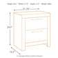 Derekson - Two Drawer Night Stand - Multi Gray