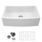 White Farmhouse Sink - 33" x 21" x 10"