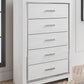 Altyra - Five Drawer Chest - White