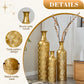 3 Pack Gold Metal Vases