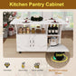 Multi-Functional Folding Table with Storage Shelves and Wheels