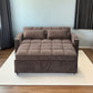 3 In 1 Convertible Sleeper Sofa Bed, Modern Fabric Loveseat Futon Sofa Couch With Pullout Bed, Small Love - view 5