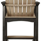 Fairen Trail - Tall Barstool (Set of 2) - Black / Driftwood