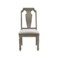 Zumala - Side Chair (Set of 2) - Beige Linen & Weathered Oak