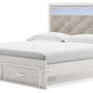 Altyra - King Upholstered Storage Bed - White