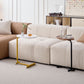 White C-shaped Side Table for Living Room & Bedroom