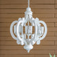 Farmhouse Chandelier, 6 Light Wood Chandelier Pendant Light Fixture With Adjustable Chain For Dining Room - view 3