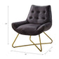 Dhalsim - Accent Chair - Antique Ebony Top Grain Leather