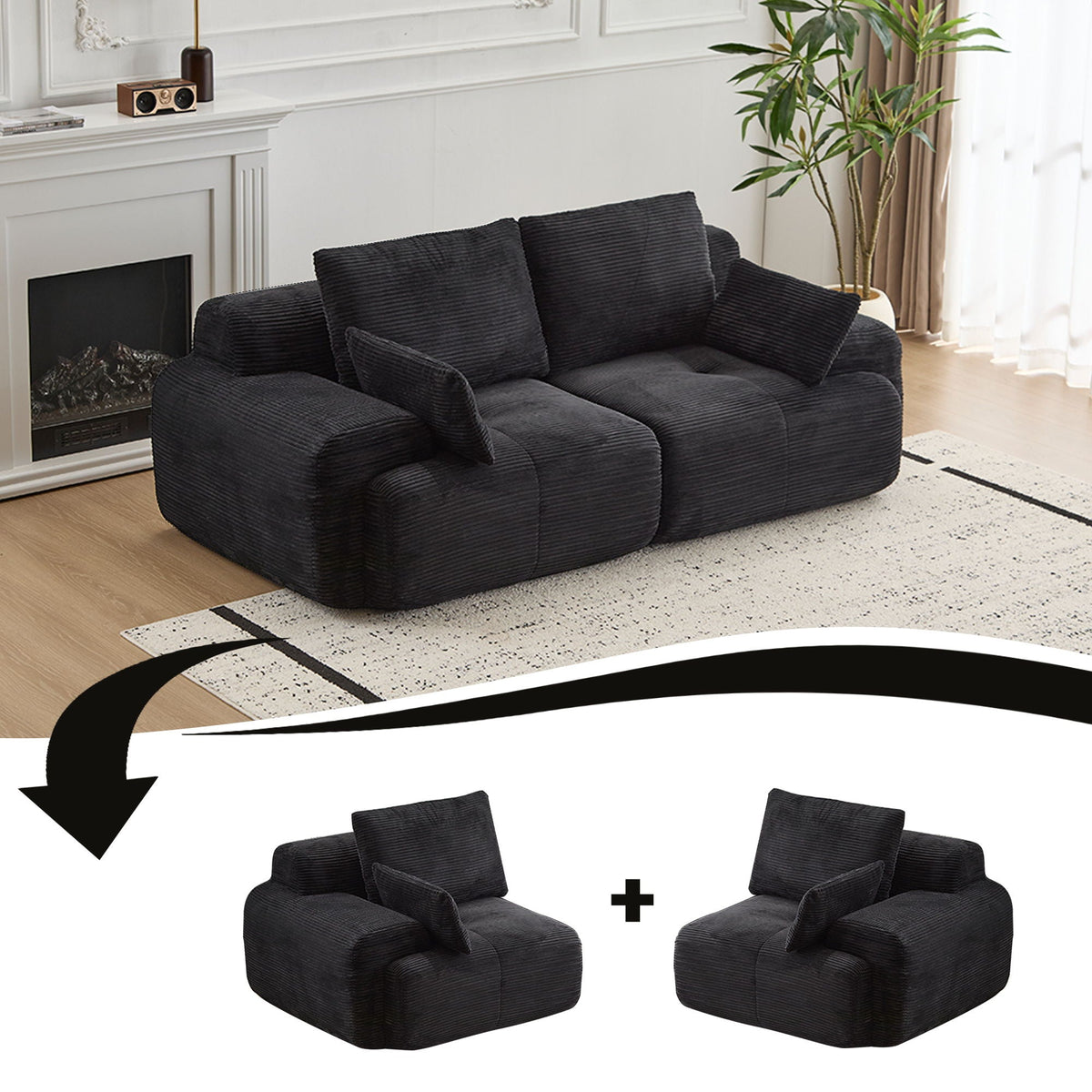 2 Seater Large Sectional Couches For Living Room - view 14