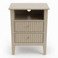 18" Fluted 2-Drawer Nightstand Set of 2, Modern
