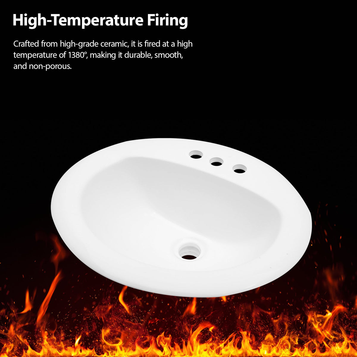 20.3 Inch Drop In Bathroom Sink