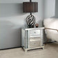 Noralie - 22" X 14" Accent Table - Mirrored & Faux Diamonds