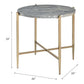 Tainte - End Table - Faux Marble Top & Champagne