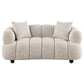 Whitney Contemporary Channel Tufted Woven Fabric Upholstered Loveseat - view 4