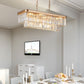 Rectangular Crystal Chandelier Adjustable