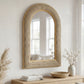 24.2"x36" Woven Texture Decorative Arched Mirror