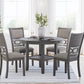 Wrenning - Dining Room Table Set (Set of 5) - Gray