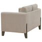 Islington Fabric Upholstered Panel Arm Loveseat Taupe - view 5