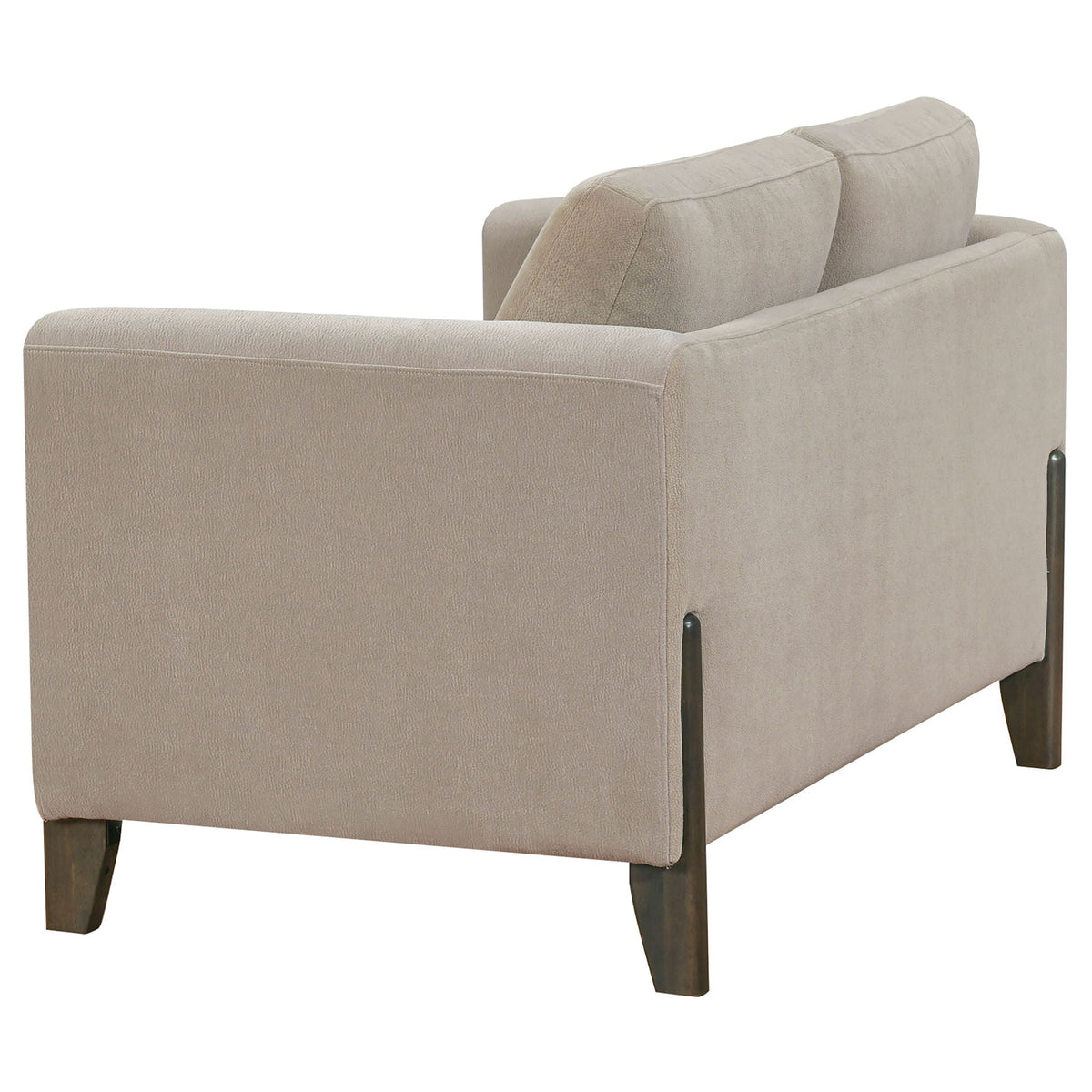 Islington Fabric Upholstered Panel Arm Loveseat Taupe - view 5