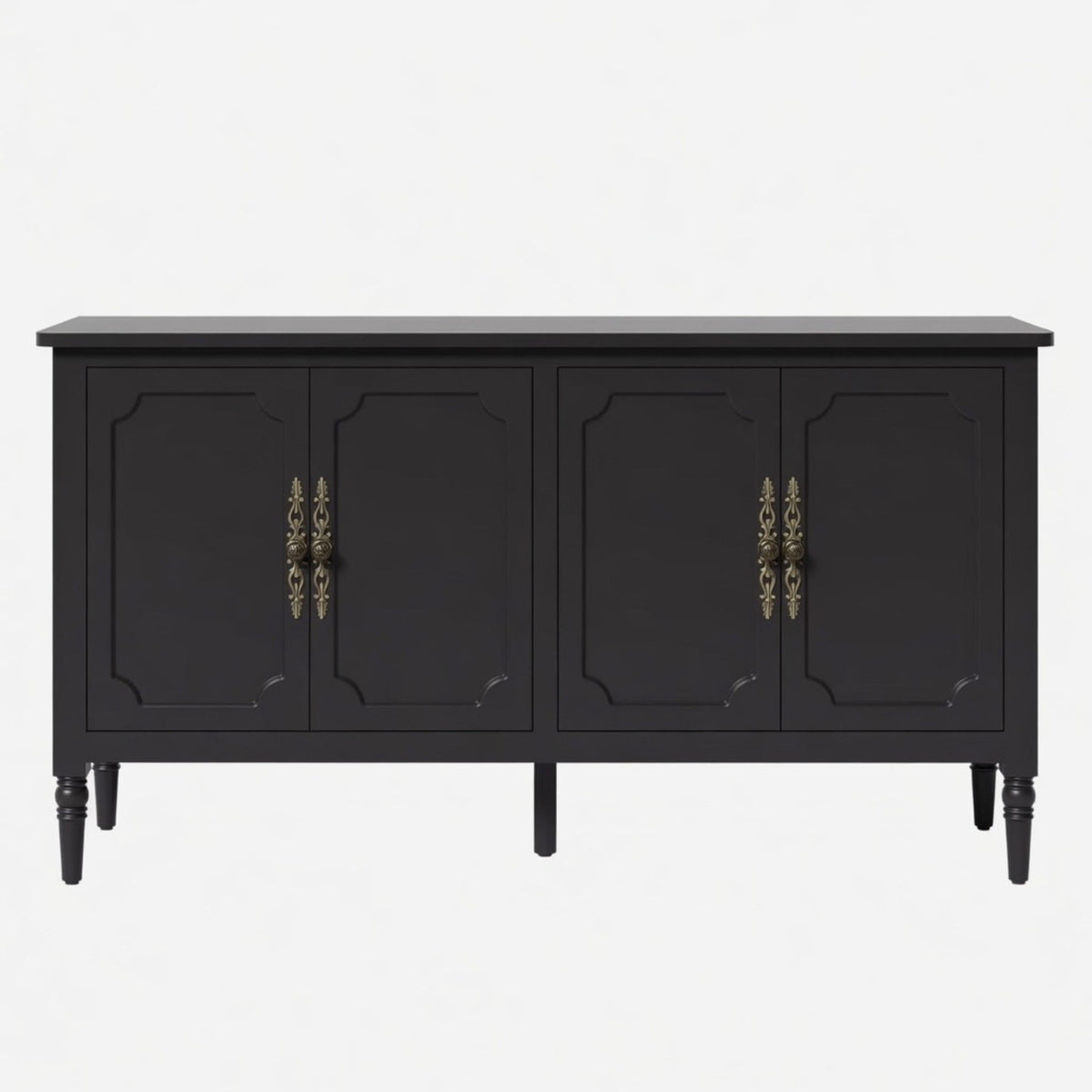 58.9" Stain Black Buffet Cabinet