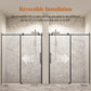 Frameless Stainless Steel Round Tube Single Sliding Shower Door
