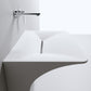 Modern Wall-Mounted Solid Surface Pedestal Sink