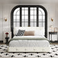 Queen Size Tufted Bed Frame with Extra-Large Ultra-Soft Cloud Pillow Design