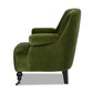 Eloise 30" Pleated Sock Arm Accent Armchair, Olive