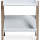 Blariden - Small Bookcase - White / Tan