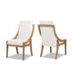 Lennox High-Back Upholstered Reclaimed Pine Wood Dining Chair Set