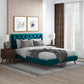 Dillon Velvet Platform Bed Queen