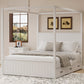 Modern Queen Size Canopy Platform Bed with Trundle