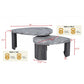 Granite Gray Marble-Look Coffee Table Set