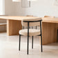 Medieval Modern Dining Chair Set, 4 Pieces, Round Seat Cushions